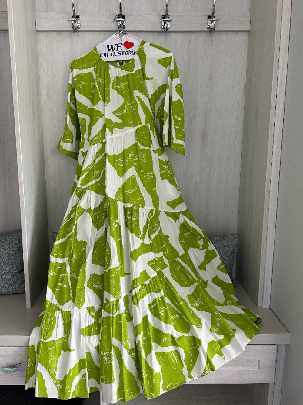 Long summer dress with sleeves